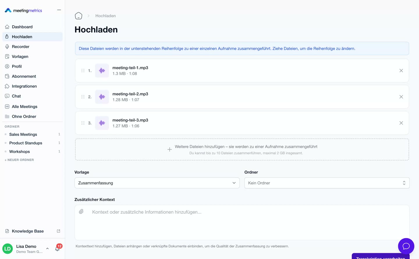 Vorschaubild: Dateien zusammenführen